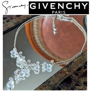 GIVENCHY SWAROVSKI "Y" COLLAR NECKLACE